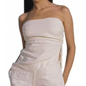 NEW SUMMER AWAY salem strapless top in ivory